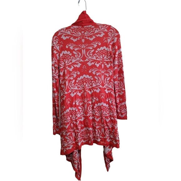 Kate and Mallory Design Womens Orange and Tan Cardigan Sweater Sz Small - Picture 5 of 7